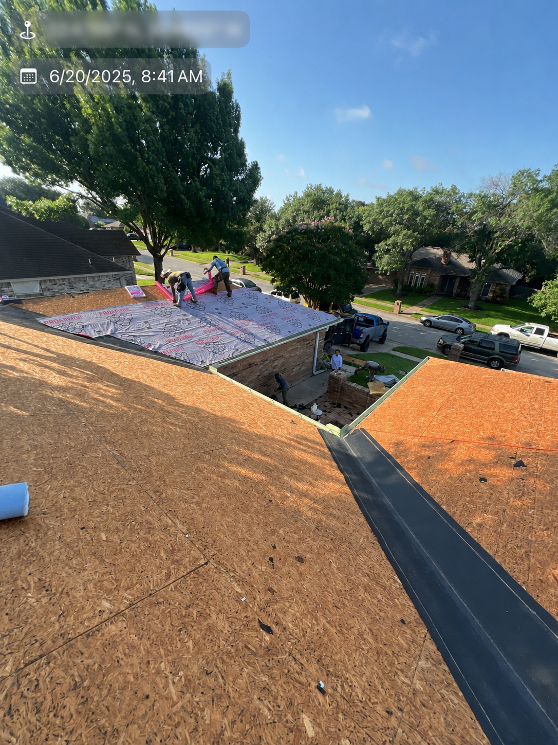 Ice-and-water protection installed in a residential roof valley